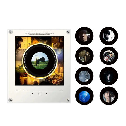 Mini NFC Music Player Disc Frame Acrylic Rotating Atmosphere Night Light Album Magnet