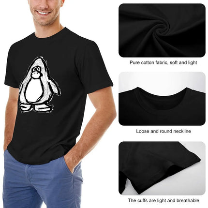 Dark and Gritty Club Penguin character T-Shirt blacks essential t shirt vintage anime shirt mens t shirt