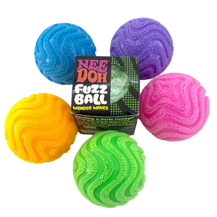 Hot Squishy Nee Doh Fuzz Ball Wonder Waves Sensory Squeeze Toy Textured Stress Relief Fidget Ball for Adults Kids