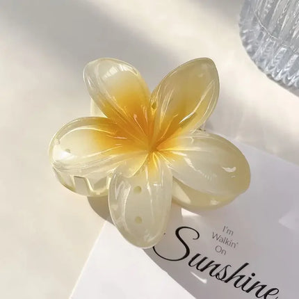 Hawaiian Gradient Hair Clips Flower Hair Claws Big Size Fashion Head Wear Hairpin for Women Girls Crab Barrette Hair Accessories