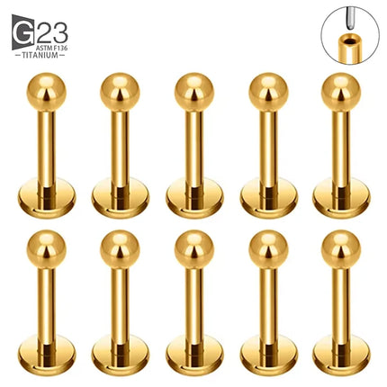 10pcs 20/18/16g G23 Titanium Piercing CZ Lip Labre Earrings set Lip Stud Ring Tragus Free Spiral Cartilage Jewelry For Women