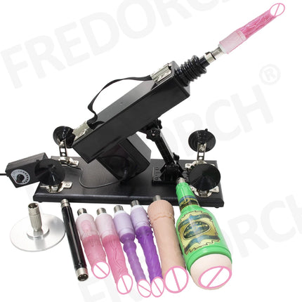 FREDORCH Sex Machine for Woman Adjustable Masturbating Pumping with 3XLR Accessories Sex Gun Love Machine for Men Adult Toys
