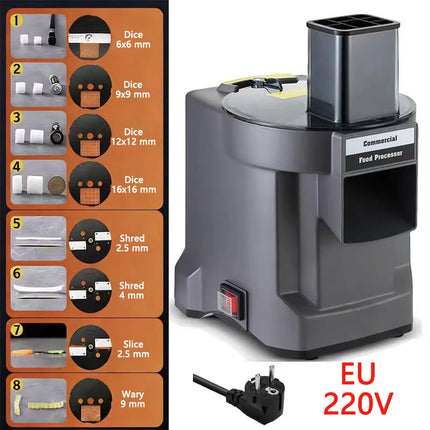 110V/220V Commercial Vegetable Chopper 3 in1 Multifunctional Electric Cutting Machine Carrot Potato Slice Shred Diced Processor