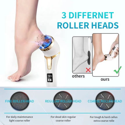 Professional Electric Vacuum Foot Grinder Rechargeable Foot File Exfoliator Callus Remover Pedicure Tools