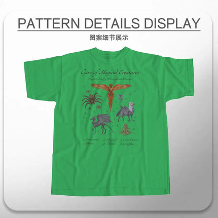 Vintage Wizard Magic T-shirts Women Men Classic Retro Animal Print T Shirts For Fan Gifts