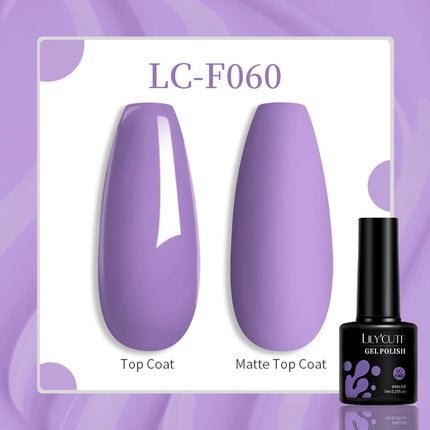 LILYCUTE 7ML Glitter Gel Nail Polish Sparkling Semi Permanent UV Gel Colorful Shinning Gel Varnish Nail Art Soak Off UV LED Gel