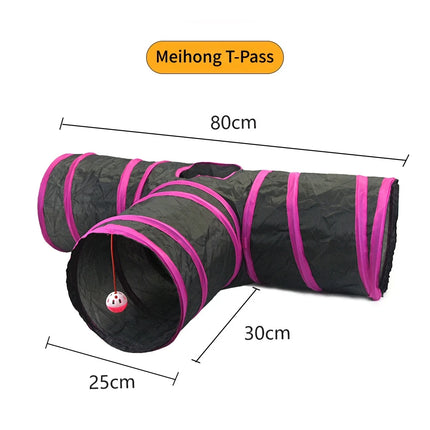 Cat Tunnel Pet Supplies Cat S-Type Play Tunnel Foldable Cat Tunnel Cat Toy Breathable Drill Barrel for Indoor Loud Paper