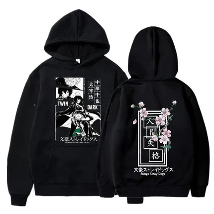 Anime Bungo Stray Dogs Men's Autumn and Winter Warm Fashion Comfortable Hoodies Harajuku Style Hip-Hop Outdoor Sports Street