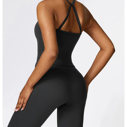 Women Cross Back Yoga Sports Bra Breathable Shock Proof Gym Workout Fitness Push up Top Yoga Running Active Sportswear Vest Bra