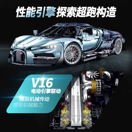 3719Pcs MOC 1:8 Technical Super Sports Car Building Blocks Speed Racing Vehicle Model Bricks Desktop Toys Ornaments Collection G