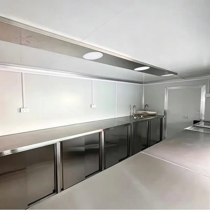 Customizable Food Truck Trailer With Full Kitchen, Portable Roasted Chicken Luxury Mobile Food Trailer With Deep Fryer
