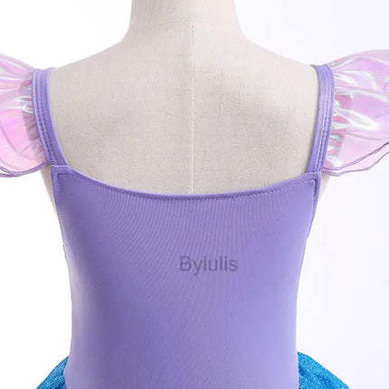 Fancy The Little Mermaid Costume Princess Ariel Mermaid Costume for Girls Ariel Carnival Halloween Costumes Party Dress Clothes