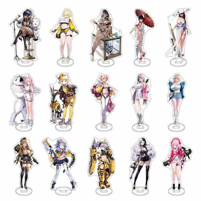 Anime Nikke Goddess Of Victory Figures Model Plate Sexy Girl Cute Girl Pattern Key Ring Acrylic Standing KeyChain for Women Men