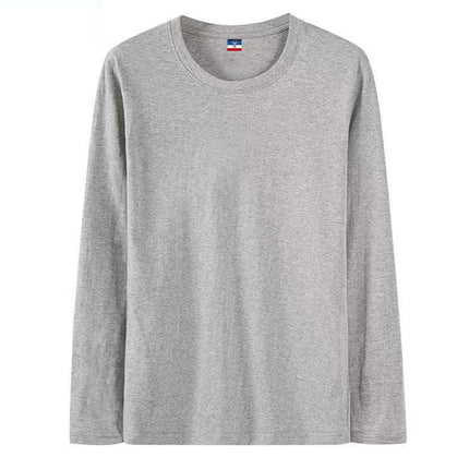 Fast Delivery T-Shirts Men Long Sleeves Tee Tops Male Autumn Plain Cotton T-Shirts Plus Size 4XL 5XL Undershirts Man Clothing