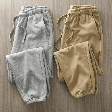 DUKEEN 500G Heavyweight Men Sweatpants Spring and Autumn 100% Cotton Loose Casual Sport Jogger Pants Men's Drawstring Trouse