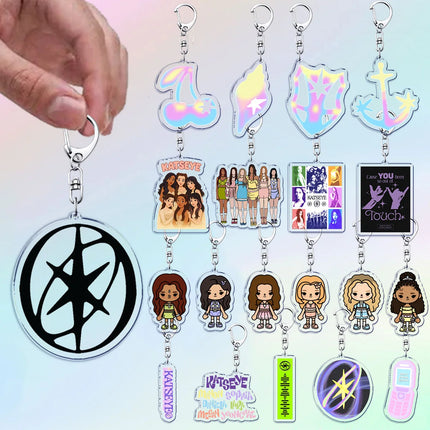 Cool K-pop Katseye Keychain Accessories Bag Charms Cute MANON ‌SOPHIA Womens ‌DANIELA Gamer Keyrings Jewelry Fans Freinds Gift