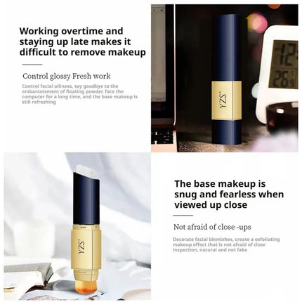 Double Ended Foundation Stick Concealer High Coverage For Blemishes Acne Scars Dual Ended Makeup Stick Lightweight Natural Look