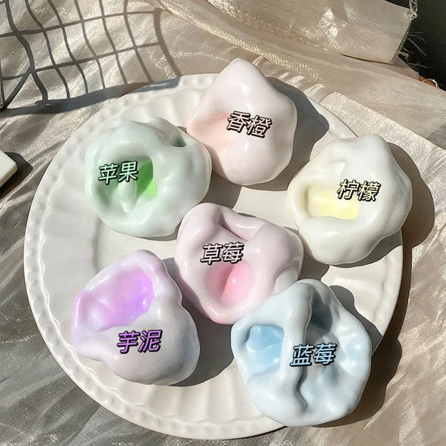 6cm/2.36inch Squishies Stress Balls Rainbow Glutinous Ball Shapeable Vacuum Stress Ball Handmade Squeeze Fidget Toy Party Favors