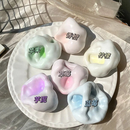 6cm/2.36inch Squishies Stress Balls Rainbow Glutinous Ball Shapeable Vacuum Stress Ball Handmade Squeeze Fidget Toy Party Favors