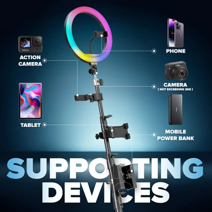Rotating 360 Photo Booth Machine Selfie Stand App Control Freee Customize Logo With RGB Ring Light For Party Event With Case