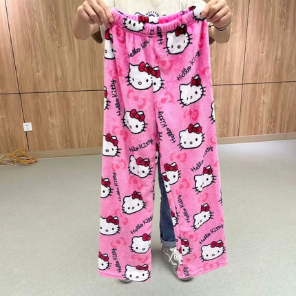Sanrio Hello Kitty Women's Pajamas Pants Girl Pajama Pants Y2K Cartoon Anime Couple Leisure Home Pants Home Clothing Nighty Gift