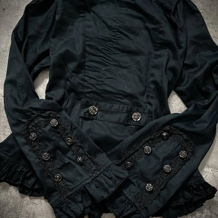 Gothic Girls Dressing Up Slim Fit Dark Series Jackets 2025 Winter French Style Fashionable Popular Cardigan for Women's