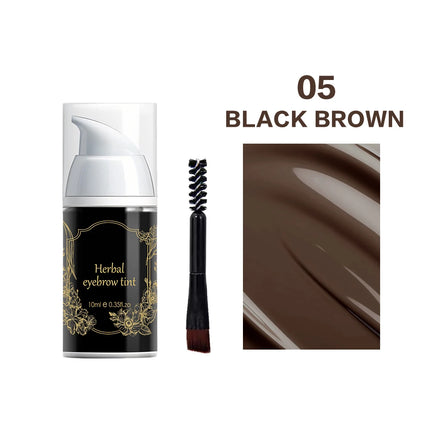 Professional Henna Brow Tint Kit Black Brown Waterproof & Long Lasting Eyebrow Dye for Home Use Natural Looking Brow Enhancer