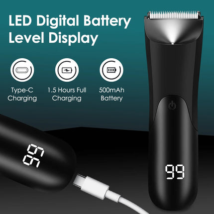 Professional Groin Body Hair Trimmer Ball Shaver for Men Body Grooming Clipper Rechargeable Ceramic Trimmer Bikini Epilator