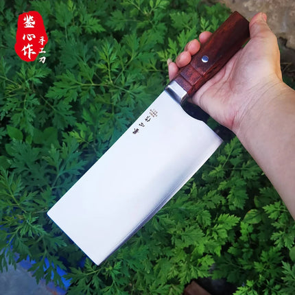8.5 Inch Slicing Knife SG2 Powder High-Speed Steel Core 3-layer Clad Steel Blade Wood Handle Chef Cleaver Handmade Kitchen Knife