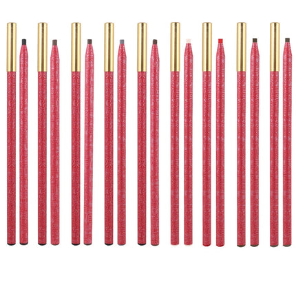 Long Lasting Waterproof  Eyebrow Pencils Peel Off  Red Lip Pencil Set For Microblading Permanent Makeup Pen Eye Liner Gel Pen
