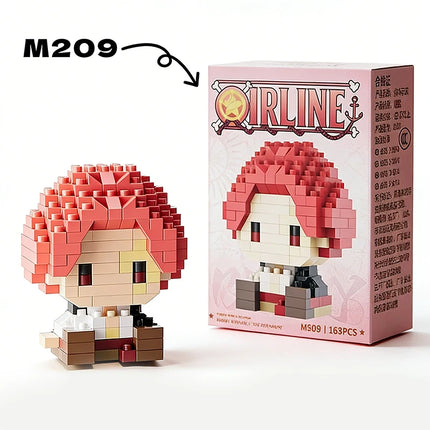 Anime Building Block Chopper Buggy  Assembly Micro Building Block Zoro Robin Character Model Mini Bricks Figure Toys For Gift