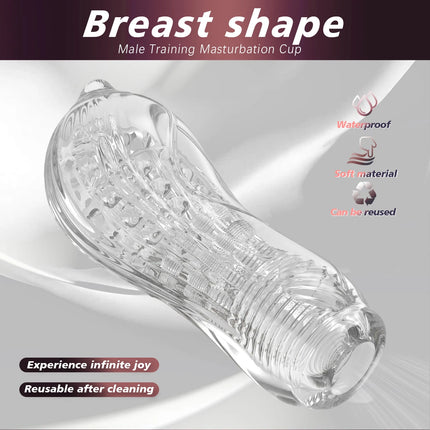 Male Masturbation Soft Rubber Transparent Vaginal Manual Penis Sports Cup Masturbator Adult Rooster Sex Toy Erotic Products