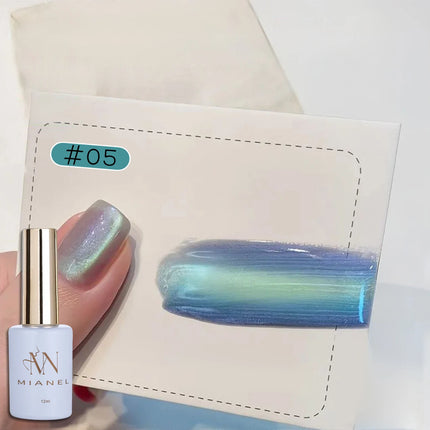 1-6PCS Popular Winter Internet Celebrity Hot-selling Northern Lights Cat Eye Magnet Gel Nail Polish Nail Art Nail Supplies