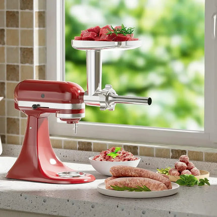Metal Food Grinder Attachments for all KitchenAid chef Stand Mixers Series. Meat Grinders, Sausage Stuff high quality 2024