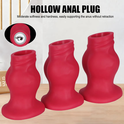 Huge Male Hollow Anal Butt Plug Suction Cup Big Butt Plug Dilator Training Expansion Large Anal Plug Adult Sex Toys For Gay Men