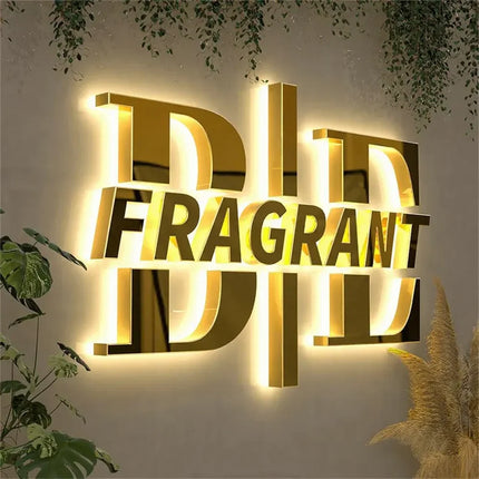 Custom Illuminated Backlit Sign Business Logo Commercial Storefront Signs 3d Metal Letters Signage Outdoor Signs Dropshipping