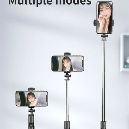 Roreta Selfie holder Tripod with Wireless Bluetooth Remote, Portables Foldable Stand for Vlog Shooting for iPhone Smartphone