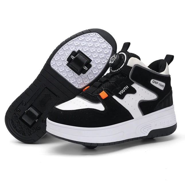 2Wheels Roller Skate Children Shoes Sneakers For Kids Boys Girls Sports Running Outdoor Adult Casual Women Tennis Size 31-42