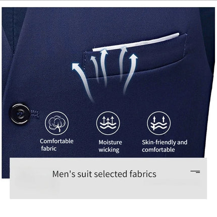 Suits For Men Wedding 2 Pieces Set Elegant Jackets Pants  Blazers Slim Fit Formal Outfit Fashion Business Classic 2025 Costume