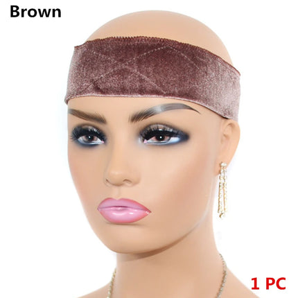 1PC Adjustable Wig Grip Band for Lace Front, No-slip Velvet Wig Grip Headbands for Women Keeping Wigs in Place