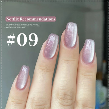ZH Autumn And Winter Nails Toe Selling Whitening Glass Bead Cat Eye Gel Nail Polish Black Nails Nail Art Grey Cat Eye Nail Glue