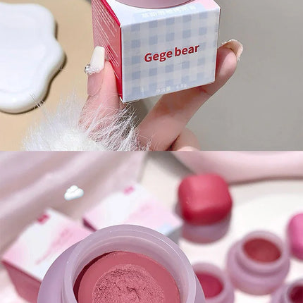Matte Velvet Mist Cheek Lip Mud Natural Nude Multi-purpose Blush Orange Brown Solid Lip Gloss Tint Lasting Shading Korean Makeup