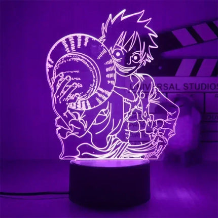 Anime One Piece Zoro Luffy Nami 3D LED Color Changing Night Lights Action Figure Toys Doll Usopp Sanji Chopper Hancock Xmas Gift