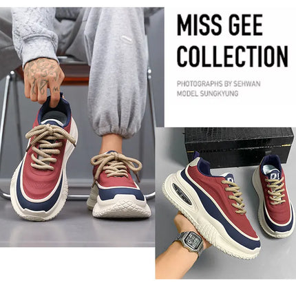 Men's Casual Sports Shoes, Fashionable Thick-Soled Skateboarding Shoes, Trendy and Comfortable Men's Outdoor Shoes