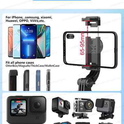 TOKQI Selfie Stick Tripod Phone Stand Portable Mini Tripod with Wireless Bluetooth for Android and Iphone Cell phones Shoot Vlog