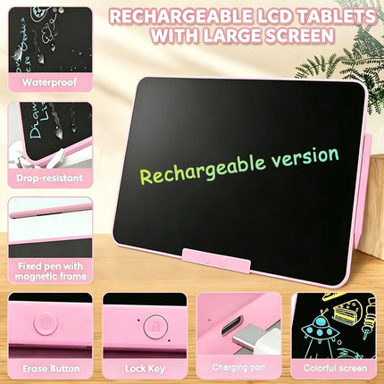 16/13/11 Inch Rechargeable Version LCD Drawing Tablet Doodle Writing Board Painting Handwriting Pads Electronic Magic Board Gift