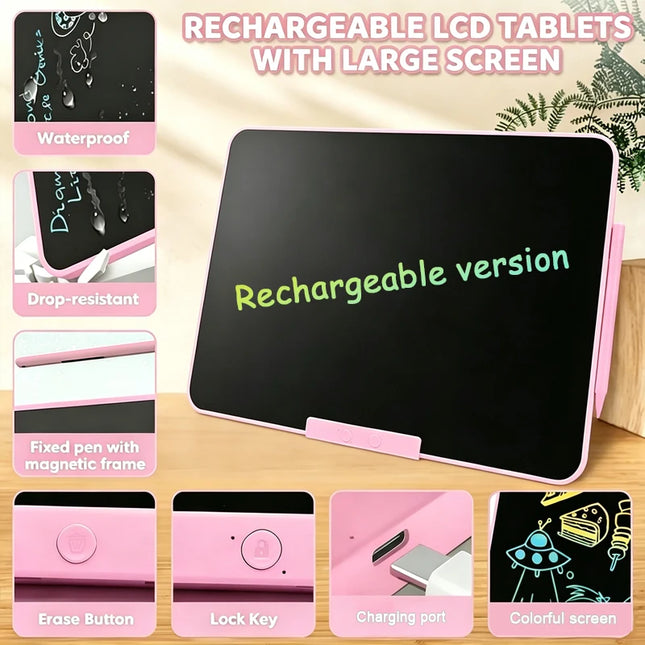 16/13/11 Inch Rechargeable Version LCD Drawing Tablet Doodle Writing Board Painting Handwriting Pads Electronic Magic Board Gift