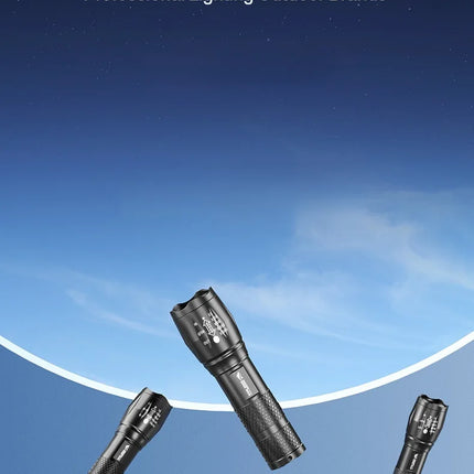 Portable LED Flashlight High Bright Mini Usb Rechargeable Light Telescopic Zoom 3Levels Light for Outdoor Camping Hiking Use