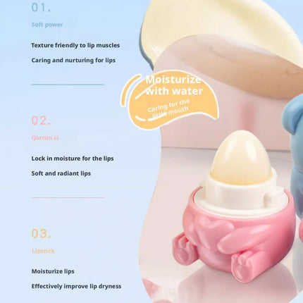 1pcs Children Fruity Lip Balm Cute Little Bear Lip Balm For Baby Moisturizing Anti-Dry Anti Crack Lipbalm Lip Care