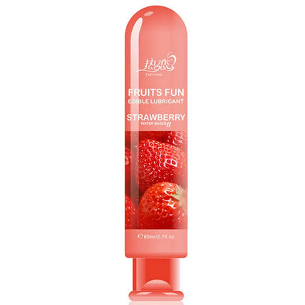 Edible Lubricant Strawberry Flavor Lubricant for Sex Lube Water Based Lubricant Oral Sex Anal Sex Masturbation Vagina Orgasm Gel